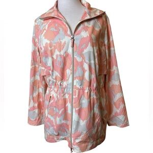 Chicos Zenergy Rain Anorak Jacket Size 14/16 Full Zip Pockets